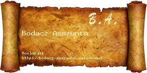 Bodacz Asszunta névjegykártya
